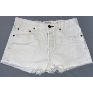 Free People Button Fly Cut Off 100% Cotton Denim Jean Shorts Women's Sz 26 EUC!